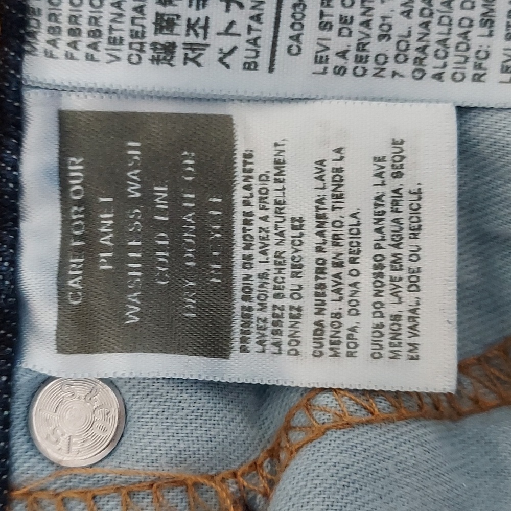 NWOT Levi's Mens 511 Red Tab Indigo Straight Denim Stretch Jeans Size 38W X 32L - Picture 9 of 17